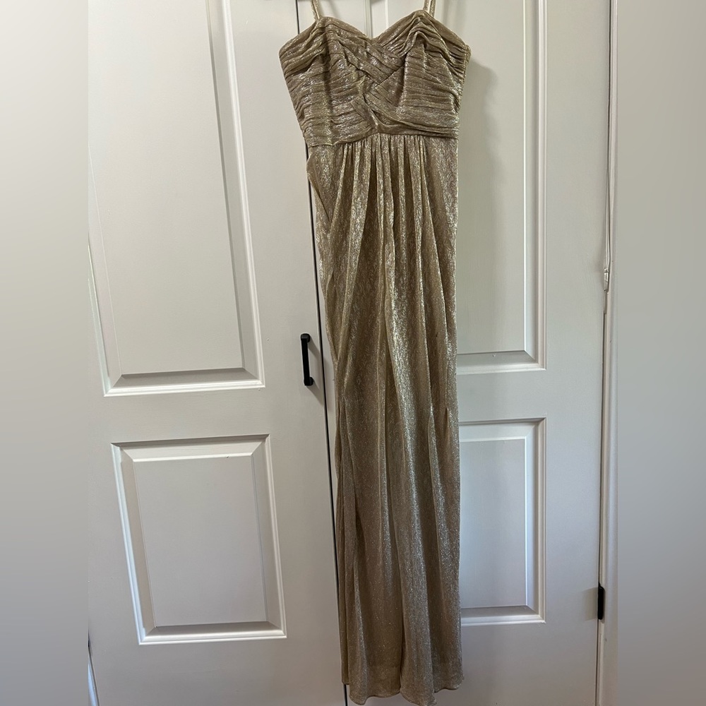 Laundry gold sparkle gown, size 8, formal gown